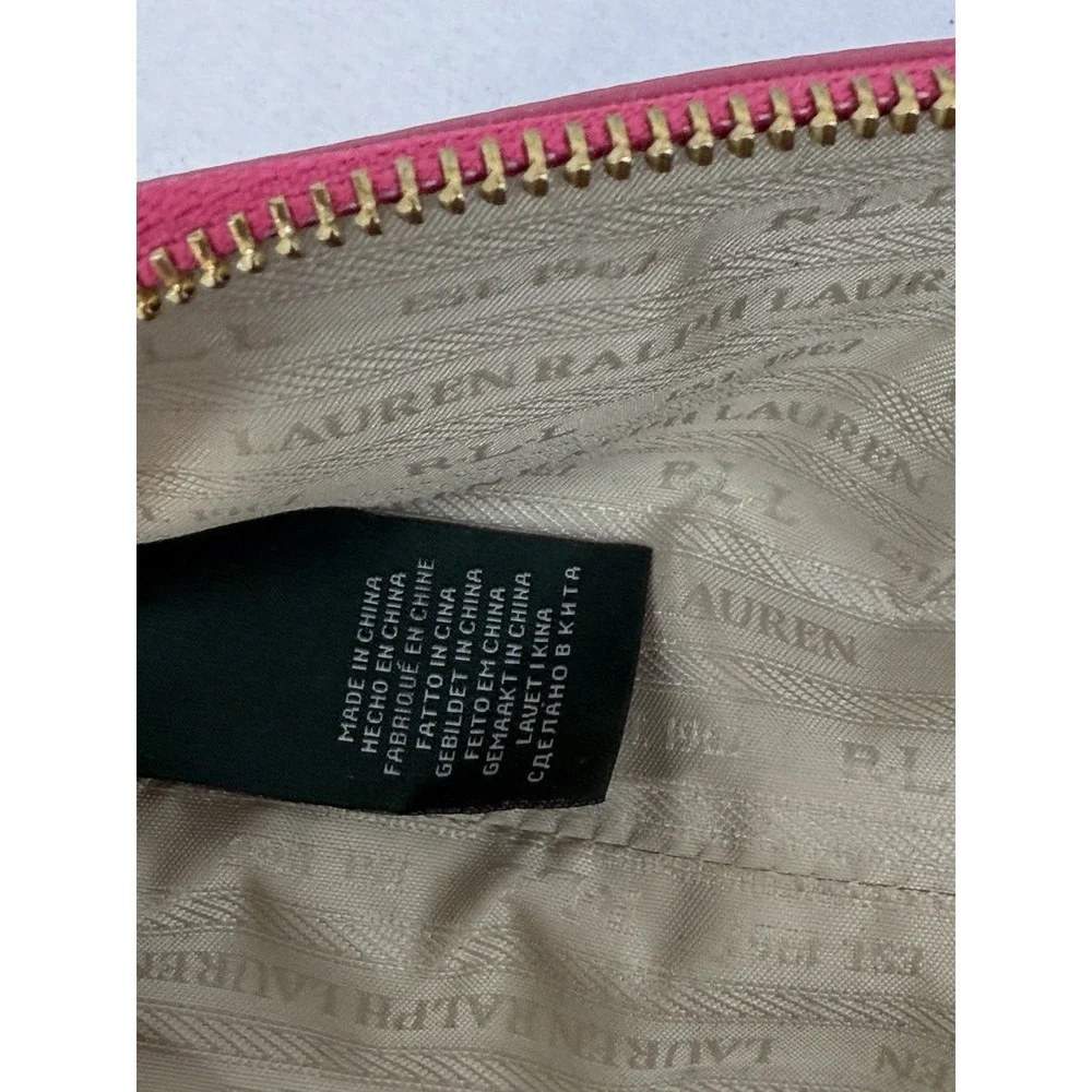 NWOT Lauren Ralph Lauren Pink Sloan Street‎ Triangle Cosmetic Bag